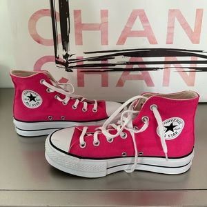 These hot pink converse are in perfect condition and have never been worn
